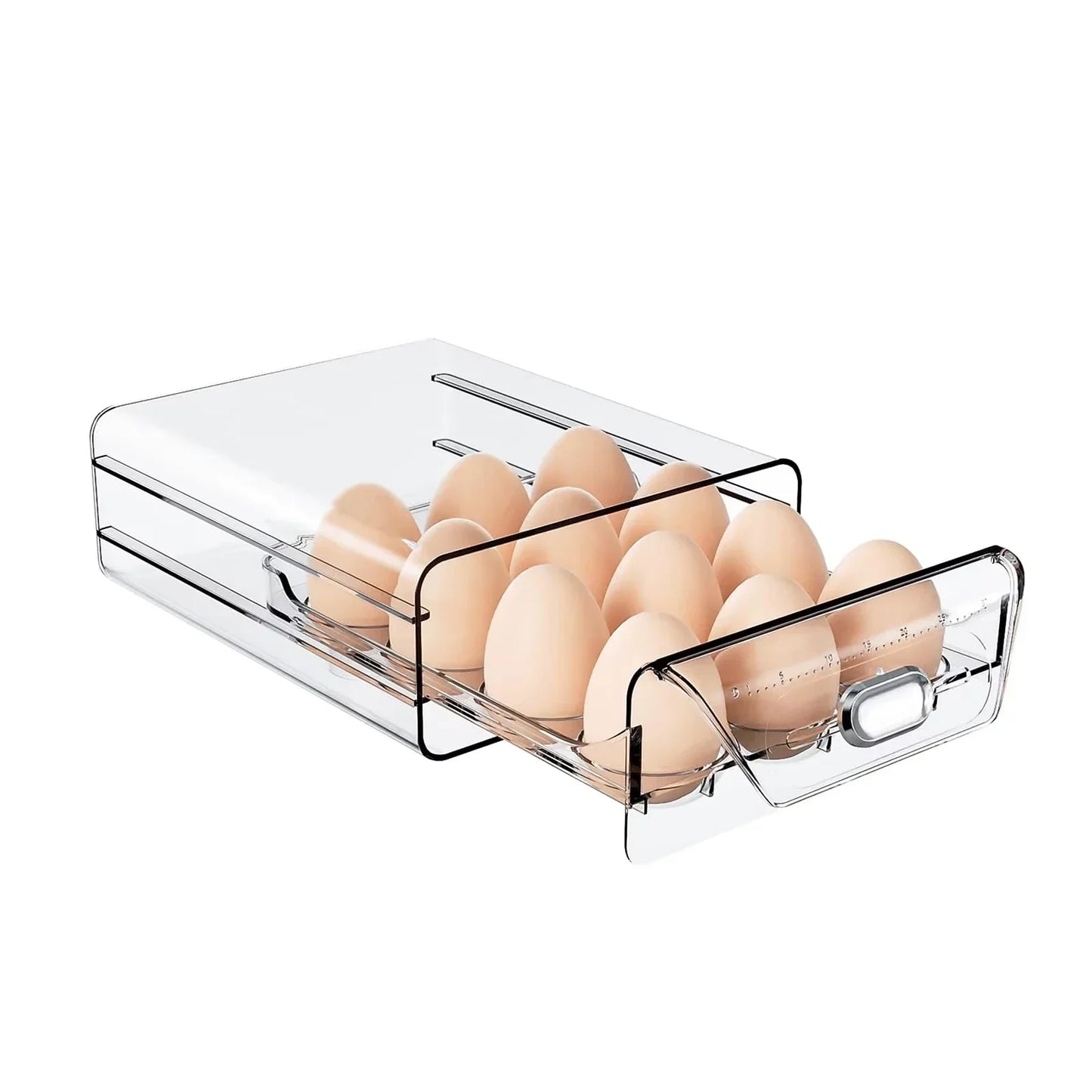 Clear 60 Egg Container for Refrigerator, Egg Holder for Fridge,Stackable Egg Storage Container, Egg Fresh Storage Box Tray