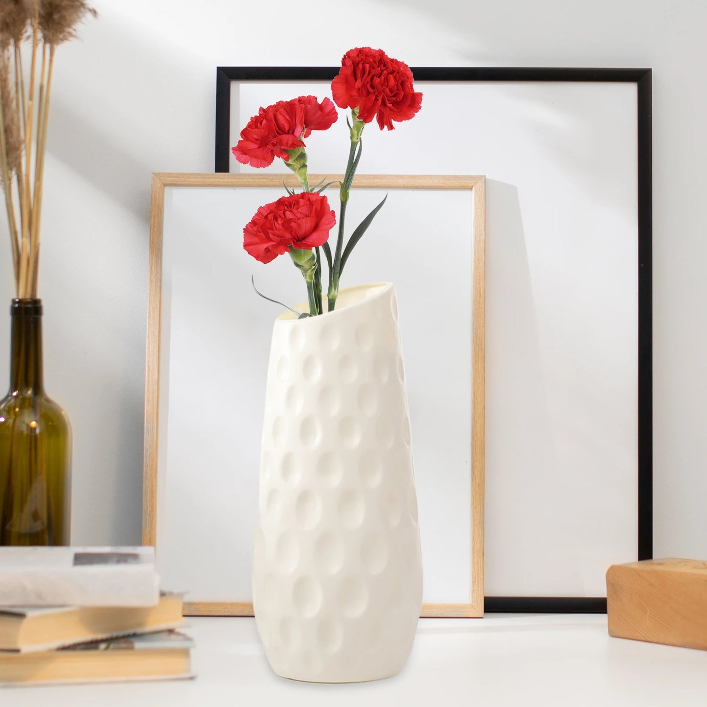 Modern Flower Vase Flower Pot Basket Nordic Home Decoration Vase Minimalist Vase for Home Table Office Bedroom Decors