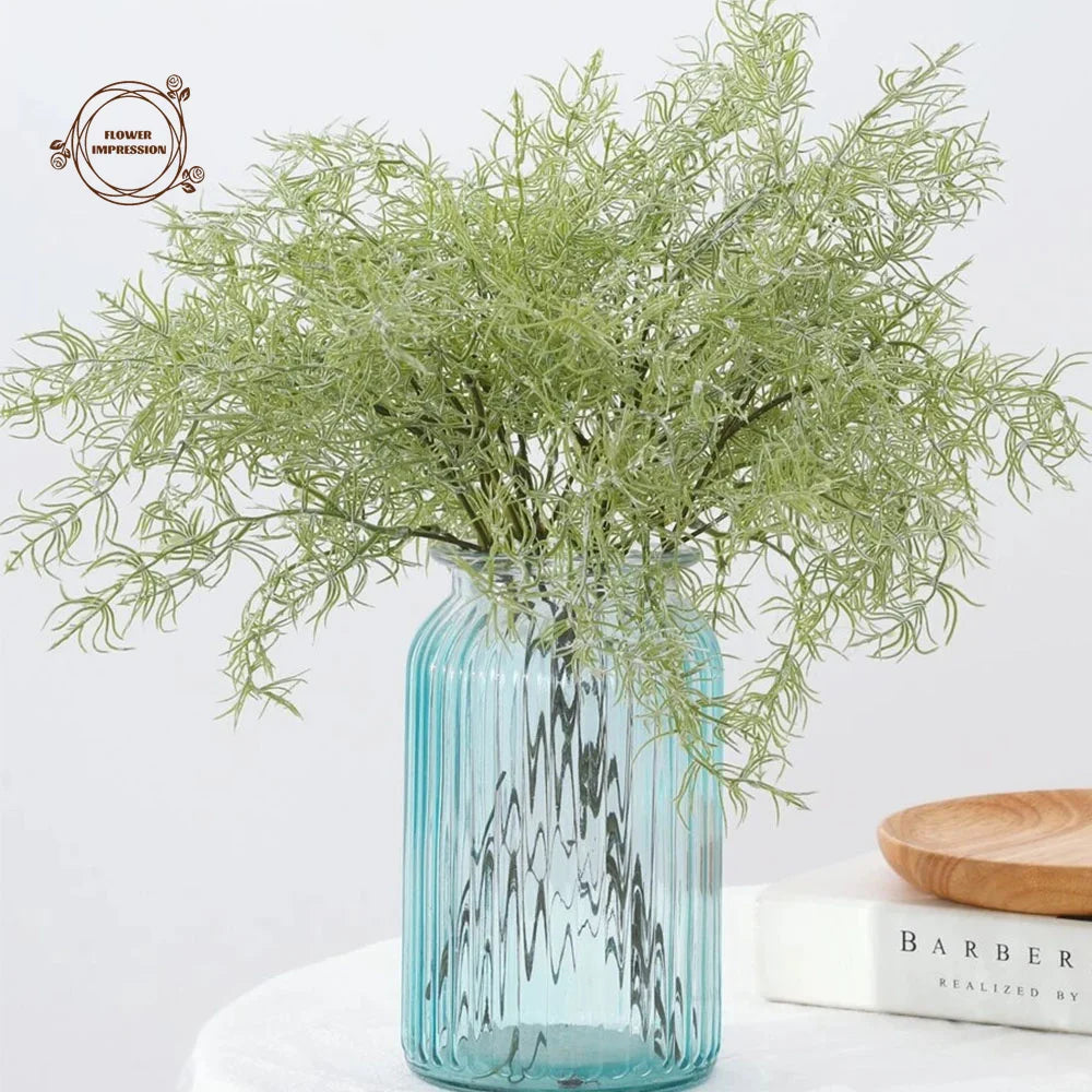 10/15PCS Artificial Plants Ferns Rosemary Stem Fake Green Plants Shrubs Rustic Farmhouse Outdoor UV Resistant Garden Plants ﻿