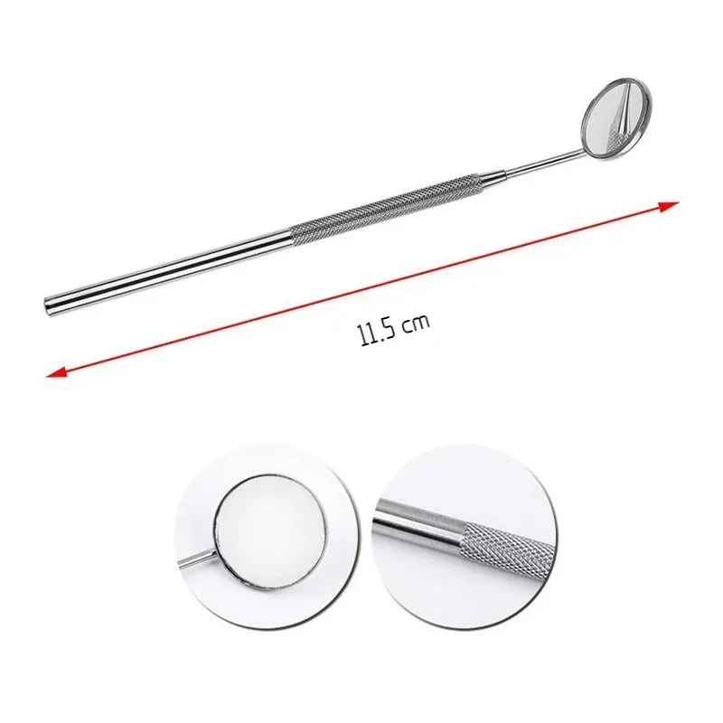 New Dental Mouth Mirrors Checking Eyelash Extension Makeup Mirrors Stainless Steel Teeth Whitening Clean Oral Eyelash