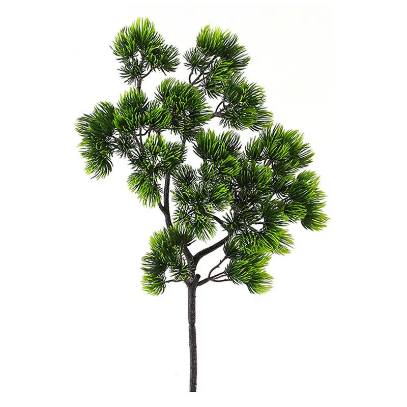 42cm Artificial Plant Pine Branch Green Leaves Fake Plants Home Pine Bonsai Accessories Wedding Flower Arrangement Decoration