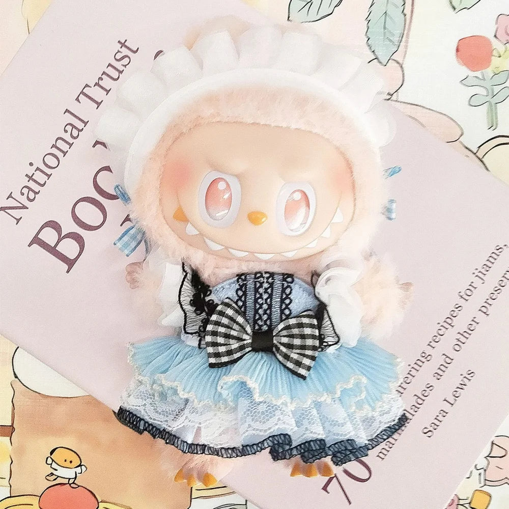 Labubu's Third-generation Baby Clothes, Labubu 3.0 Baby Clothes, Sitting Party Clothes, Blind Box Clothes, 17cm