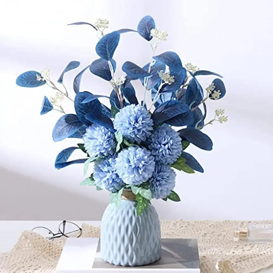 Artificial Flowers Bouquet Hydrangea Fake Flowers Chrysanthemum Silk Flowers Artificial for Decoration Flower Centerpieces
