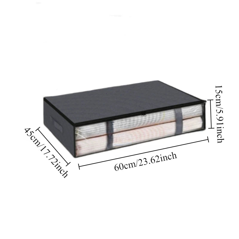1PC Dustproof bed bottom storage bag Foldable with handle Cotton quilt Clothing bag Bedroom bed bottom storage accessories