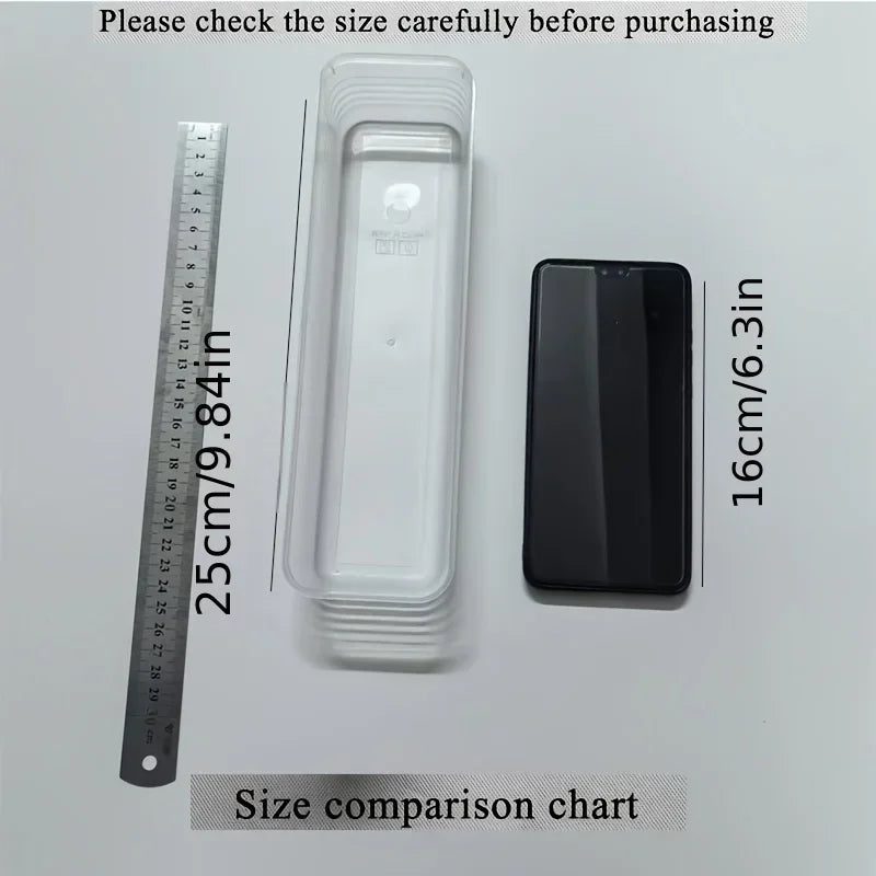 Rectangular Food Storage Containers Long Fresh-Keeping Sealed Boxes Plastic Reusable Kitchen Storage Solution Fridge Organizer
