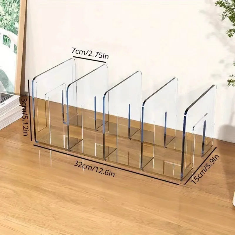 Clear Plastic Purse Handbag Organizer 4 Sections Bag Closet Shelf Divider Purse Display Stand Handbag Storage Organizer Holder