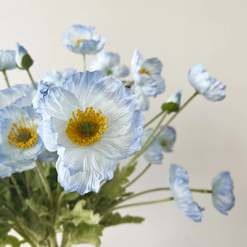 High Quality Beautiful Artificial Poppy Silk Flowers Fake Flower for Home Wedding Salon Party Luxury Decoration