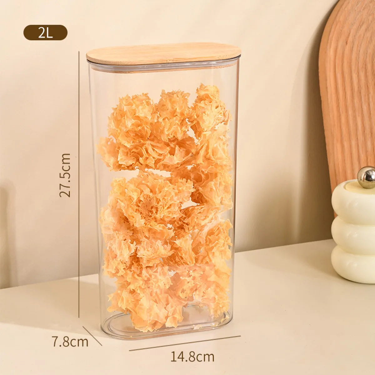 Storage Containers with Lids,Clear Food Jars Fits for Pantry,Coffee Bar,Airtight Canisters for Organizer Pasta,Sugar,Coffee Bean