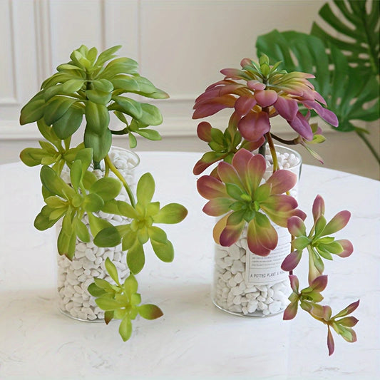 1 Pc Artificial Succulent Plant Fake Decoration for Indoor Balcony Home Decor Realistic Faux Succulent for Landscaping