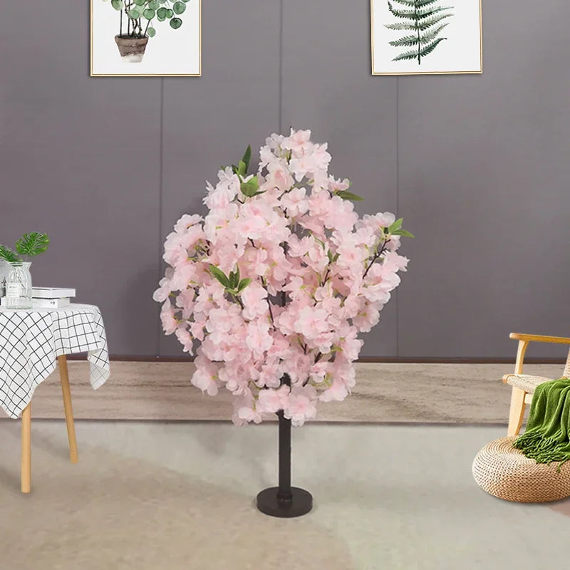 Artificial Cherry Tree Fake Plants Fake Tree Tabletop Living Room Pathway Guide DIY Party Wedding Decor Backdrop Home Decor