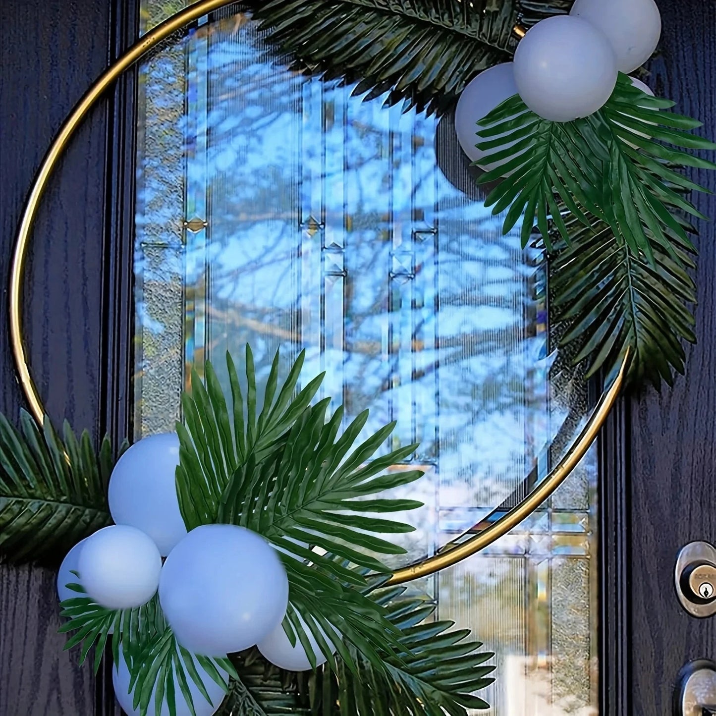 10 Pcs Artificial Plants Tropical Palm Leaves Hawaii Luau Birthday Party Wedding Decor Fake Plants for home and living room