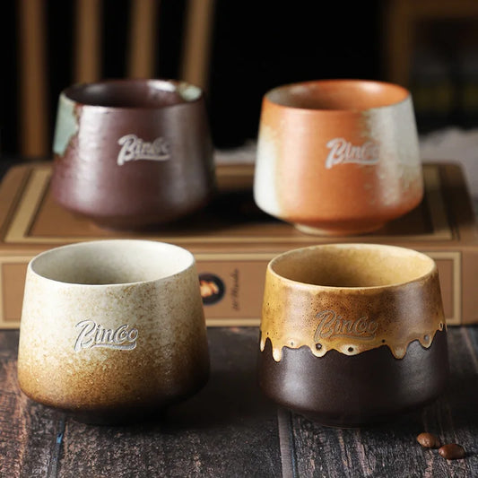 200ML Light Luxury Retro Mugs Ceramic Coffee Cups Handmade Latte & Matcha Kung Fu Tea Cup Retro Japanese Style Ceramic Tea Cup