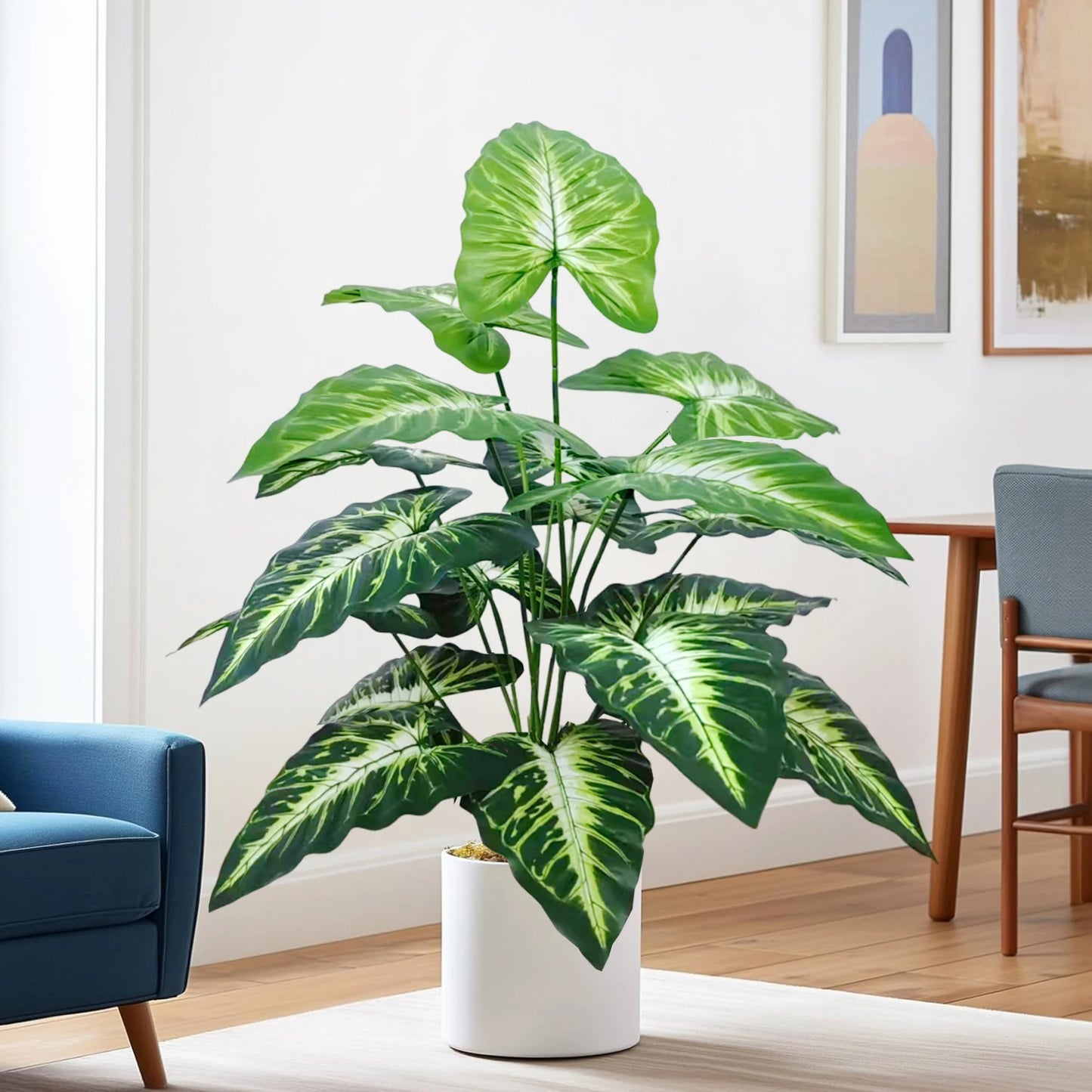 47-109cm Artificial Flowers Calla Lily Horseshoe Leaf Turtle Leaf Bobcat Leaf Fake Plant Ornamental Holiday Home Decoration