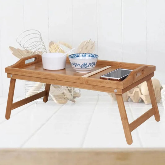 Bed tray, folding dining tray, wooden bamboo tea tray, picnic table, bed with postpartum meal tray, footboard vegetable tray, fr