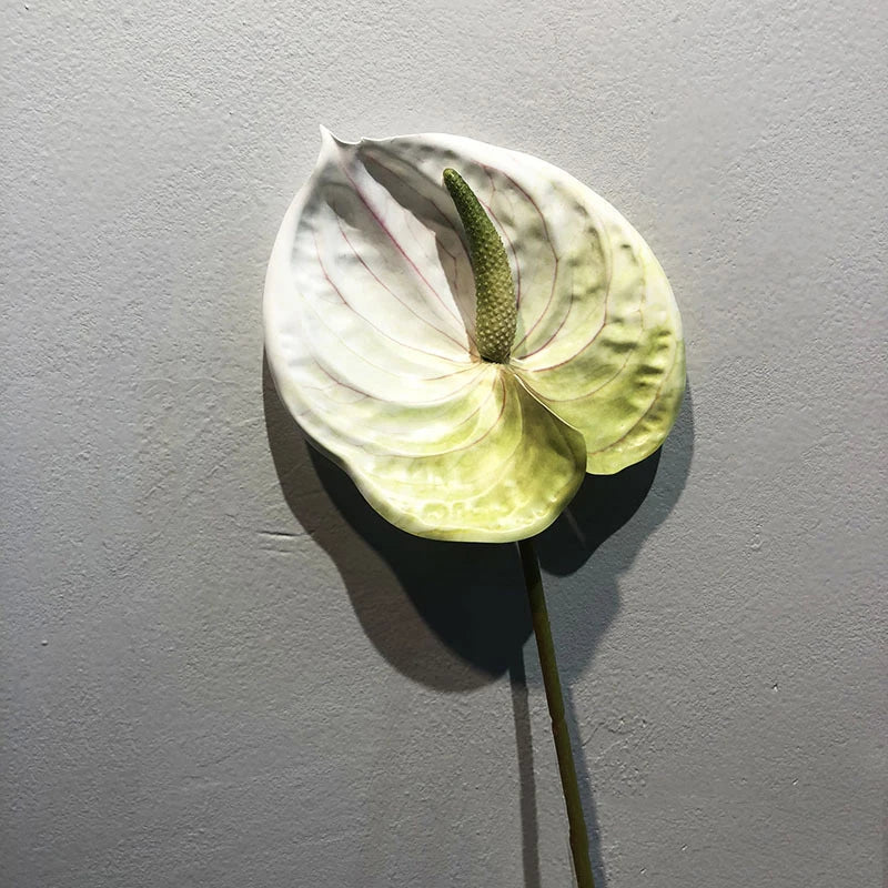 1Pcs Artificial Plants 57cm Real Touch Anthurium Fake Flowers Simulation Anthurium Artificial Flowers Wedding Home Decor