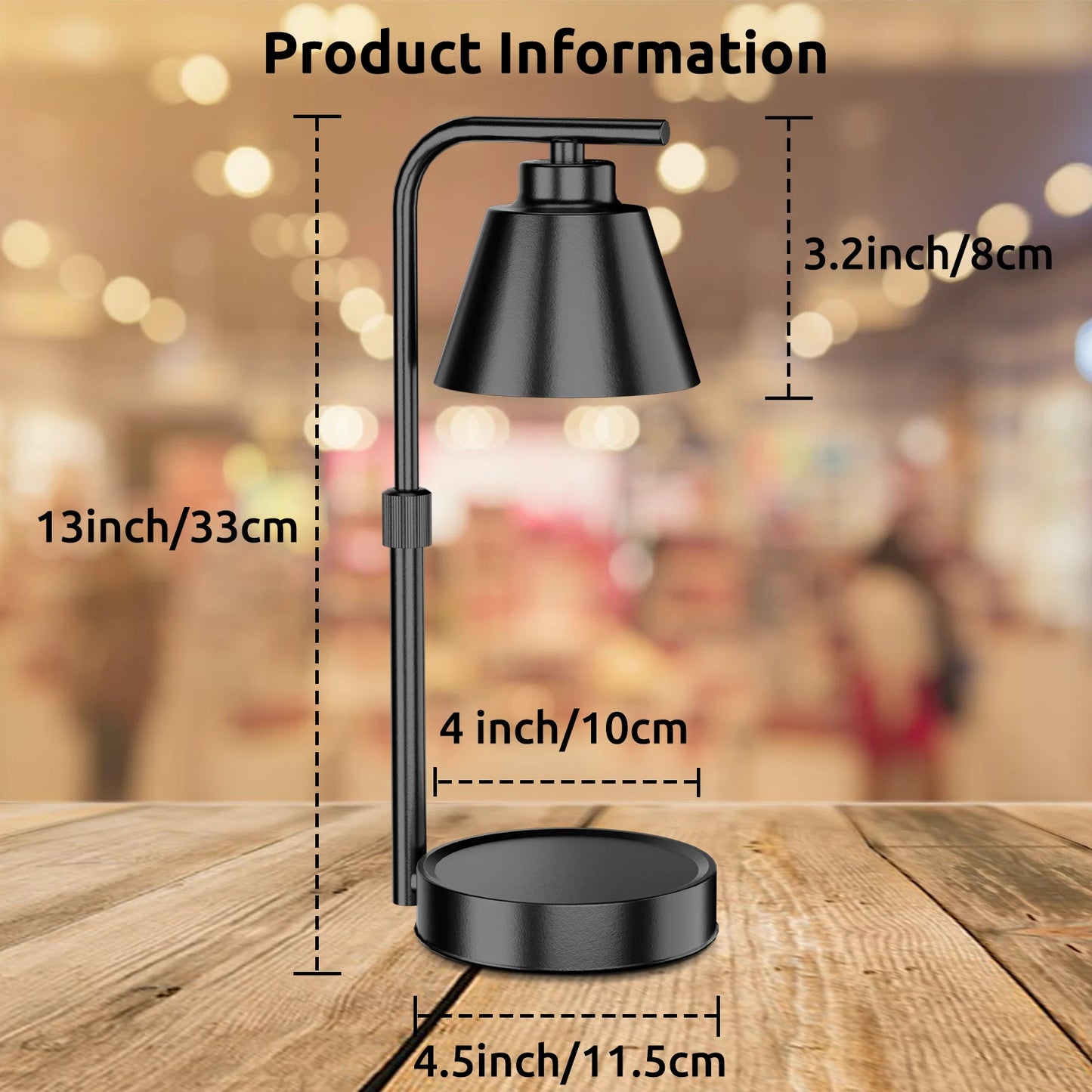 Candle Warmer Lamp with Timer- Dimmable Electric Wax Melt Warmer, Lamp Candle Warmer 110v US Plug