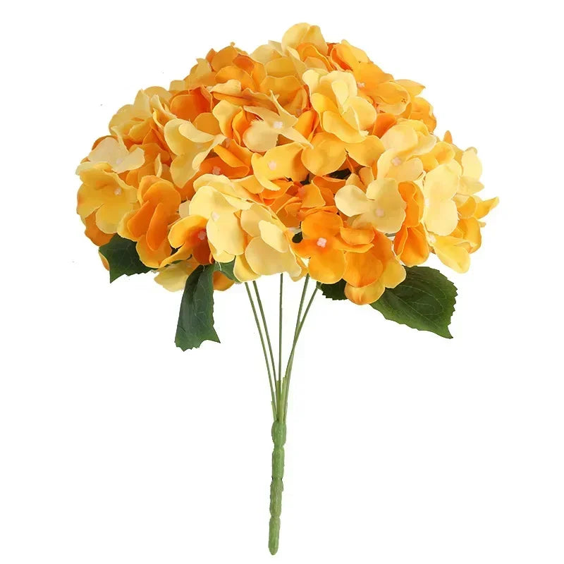 Simulation Mallorca Artificial Flower Big 5 Hydrangea Silk Cloth Home Living Room Table Decoration Wedding Fake Flower Blue