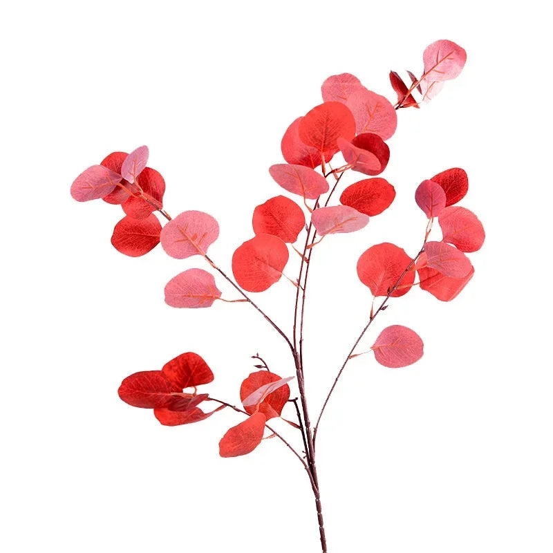 Fake Eucalyptus Artificial Plants Long Stems Flowers Arrangement Accessories Silk Eucalyptu Branches For Home Fall Decoration