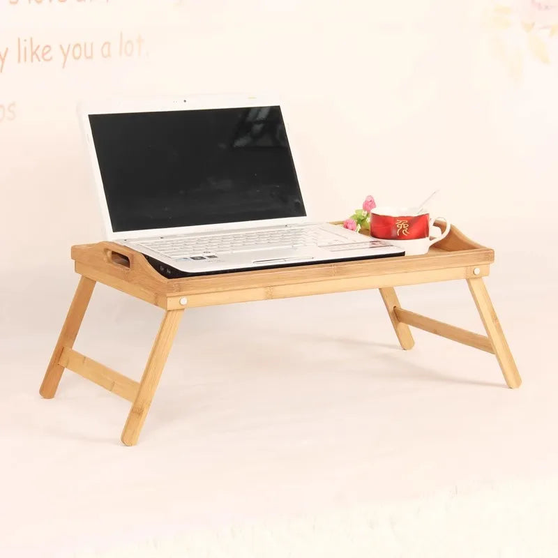 Bed tray, folding dining tray, wooden bamboo tea tray, picnic table, bed with postpartum meal tray, footboard vegetable tray, fr