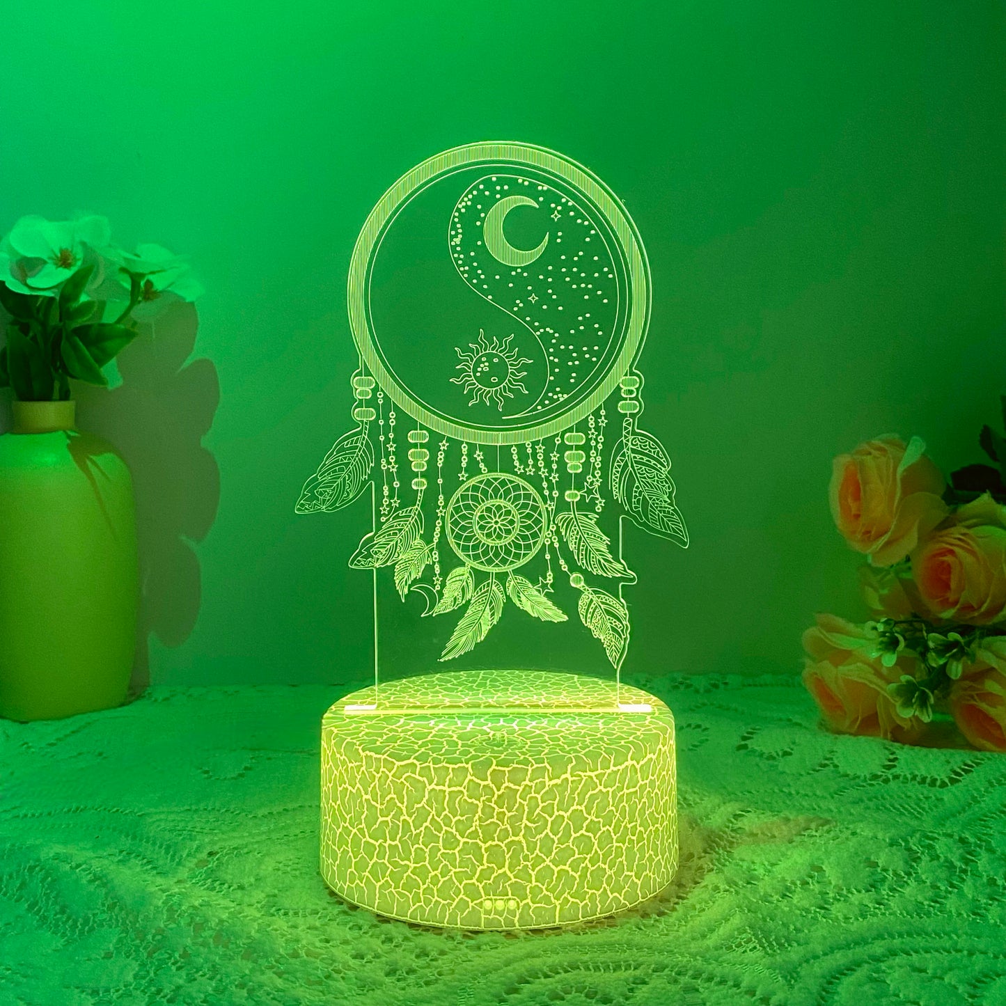 1pcs3D fishing net night light, USB creative dream decorative night light, birthday Christmas gift to friends and relatives.