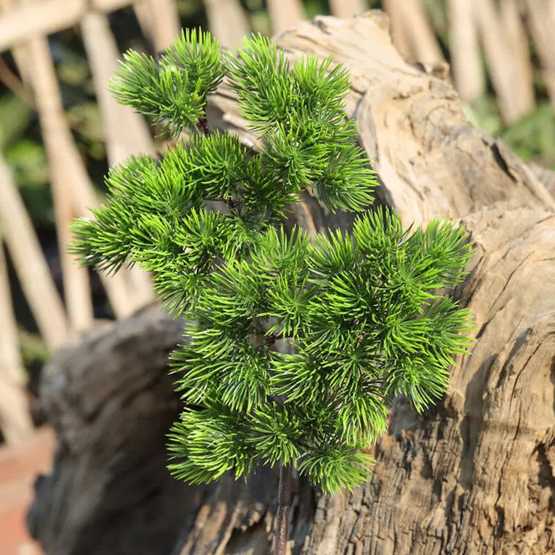 42cm Artificial Plant Pine Branch Green Leaves Fake Plants Home Pine Bonsai Accessories Wedding Flower Arrangement Decoration