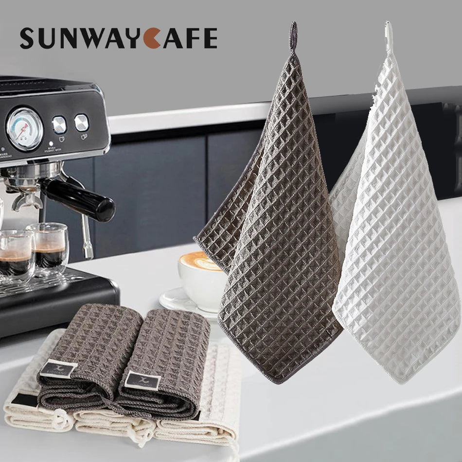 Super Absorbent Barista Bar Towel Coffee Machine Special Rag No Lint Square Towel Cleaning Cloth Coffee Machine Cleaning Towel
