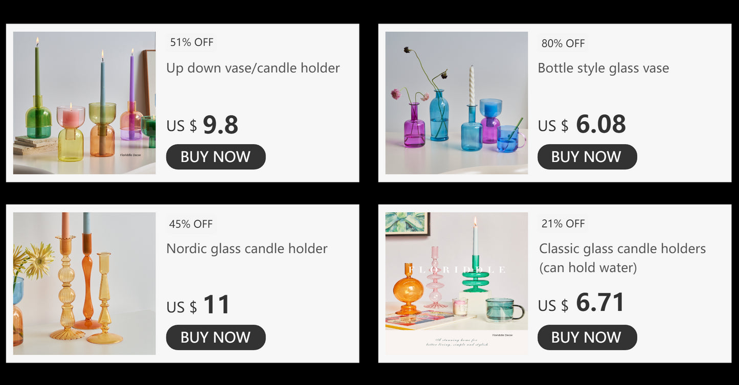 Glass Vases Clear Flower Vase Candle Holders Wedding Centerpieces Home Decoration Table Centerpieces Candlestick Holder