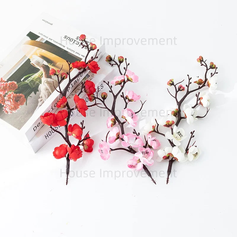 Artificial Plants Bonsai - No Pot Blossoms Artificial Plant Small Tree Fake Flowers Table Ornaments Home Decoration Hotel Garden