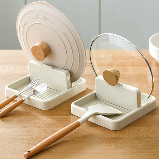 1/2pcs Pot Lid Rack Pot Cover Cutting Board Holder Shovel Spoon Storage Holder Kitchen Bathroom Organizer Shelf Rack Accessories