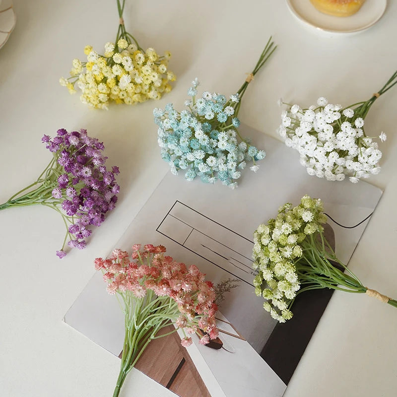 Artificial Gypsophila Flowers Wedding DIY Bouquet Decoration Arrangement Plastic Babysbreath Fake Flower Home Decor