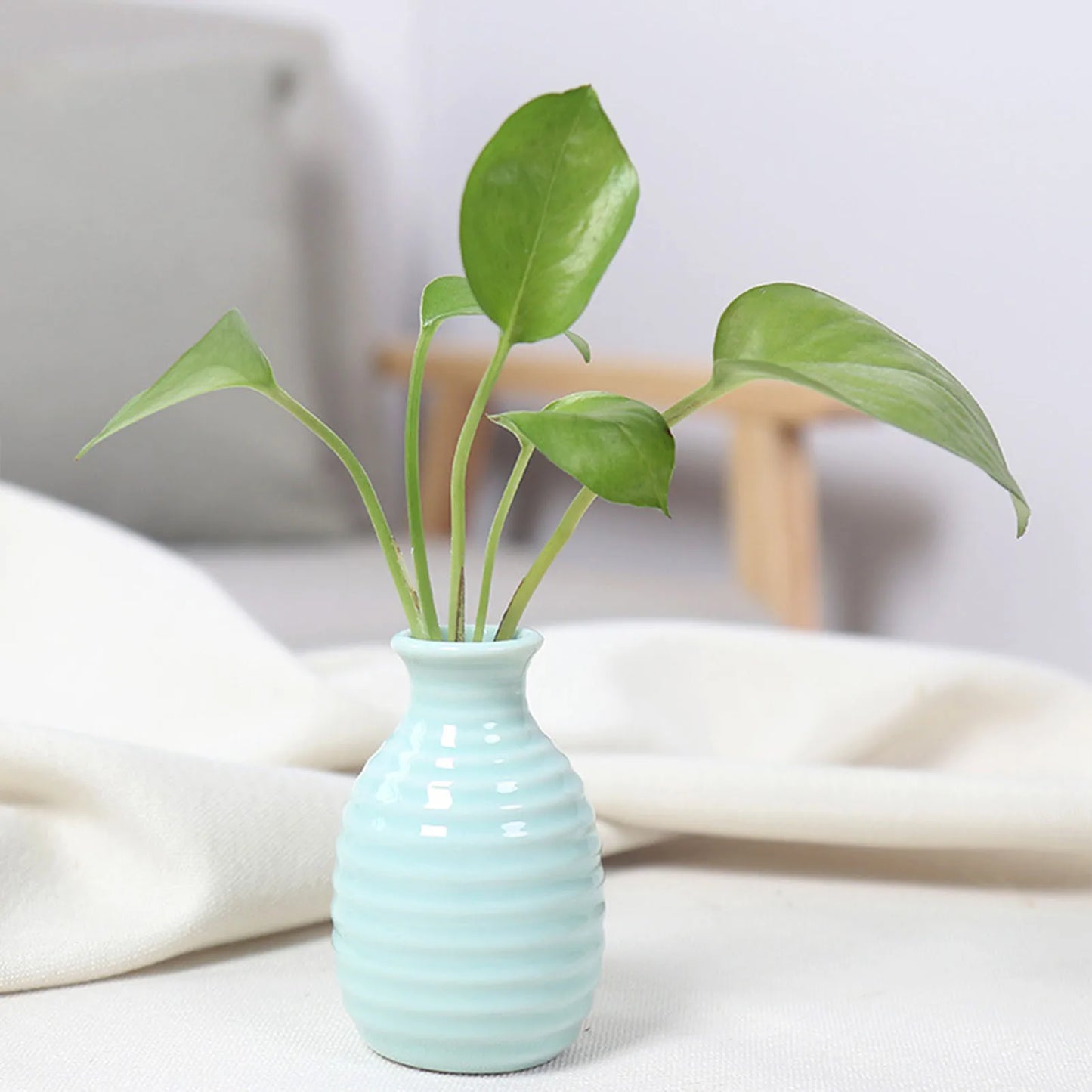 Ceramic Flower Vase Pot Hydroponic Bottle Creative Vase for Plants Office Desktop Ornament Home Room Decor Garden Flowerpot