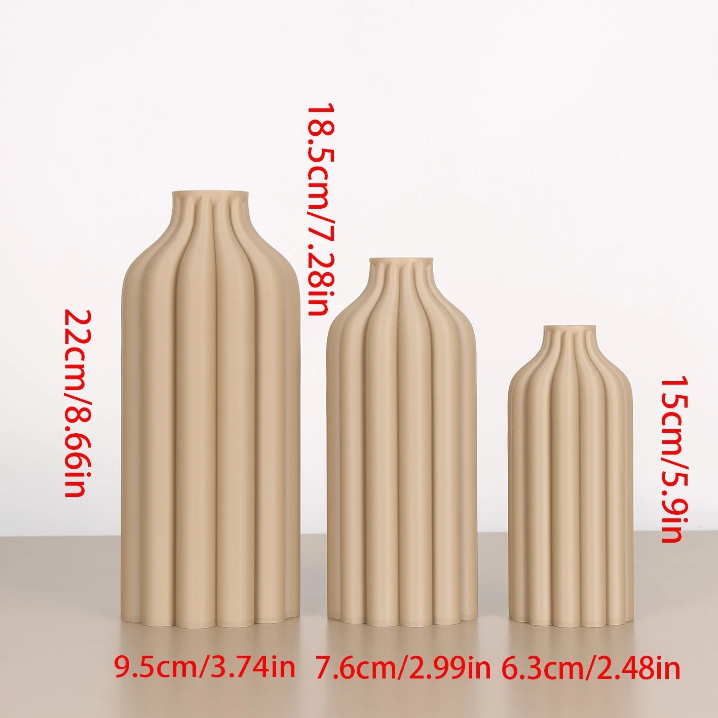 3-piece set, Bohemian style vase set, suitable for living room, dining room and office decoration - elegant vases