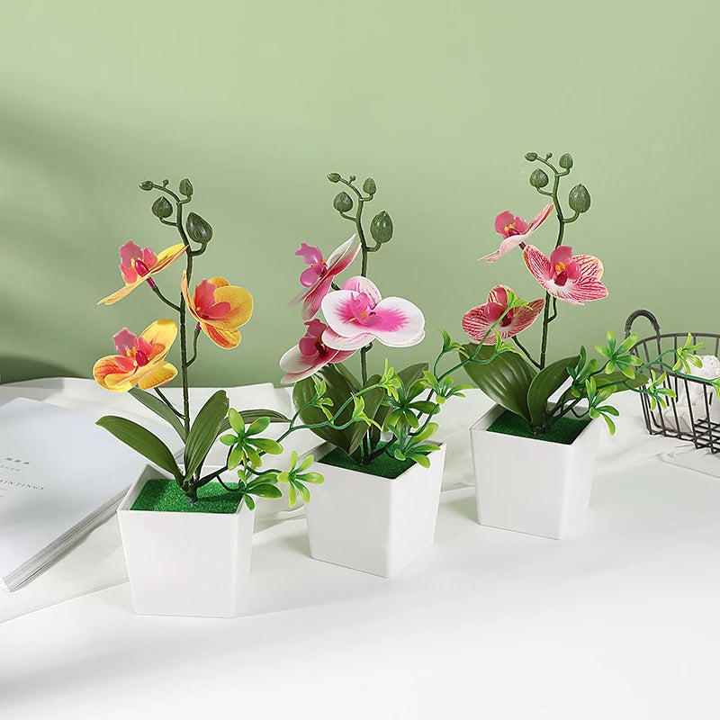 Artificial Plant Bonsai Small Flower Potted Plants Fake Flower Potted Decorations Suitable For Home Decoration Hotel Garden Deco