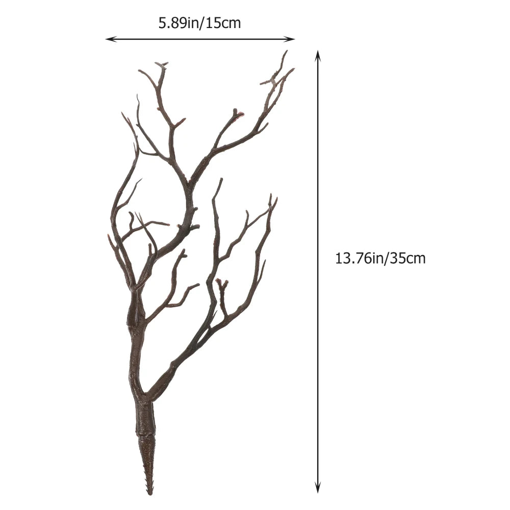 4pcs Artificial Dried Branch Simulate Antler Tree Branch Fake Plastic Decor Natural Antler Decor Dried Bouquet Home Xmas Adorn