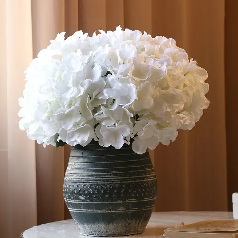 Simulation Mallorca Artificial Flower Big 5 Hydrangea Silk Cloth Home Living Room Table Decoration Wedding Fake Flower Blue