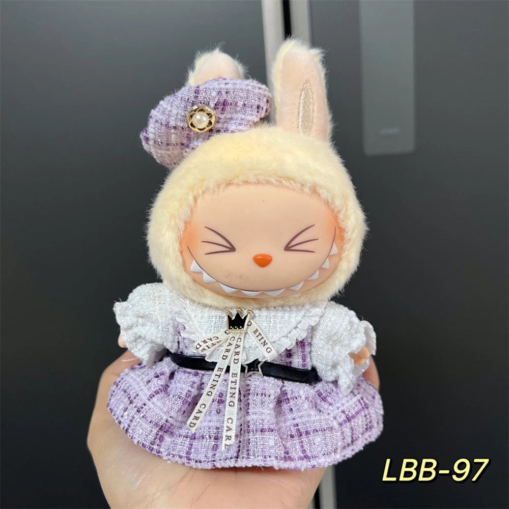 Labubu 17cm Doll Clothing Set Accessories Labubu V1 V2 Mesh Skirt Series Clothing Set
