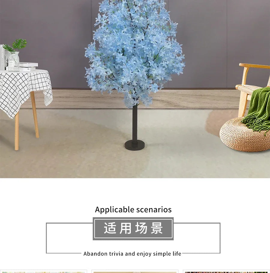 Artificial Cherry Tree Fake Plants Fake Tree Tabletop Living Room Pathway Guide DIY Party Wedding Decor Backdrop Home Decor