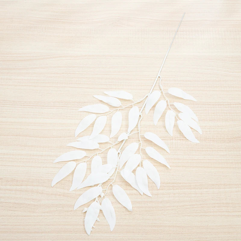 5pcs Artificial Plants Green Willow Leaves Silk Bouquet Home Garden For Vase Wedding Party Decoration Fake Flowers Grass Wreath