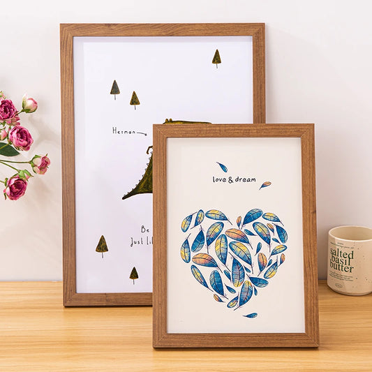 Wooden Picture Frame 30X40cm 21x30cm 15X20cm A4 A8 Square Tabletop Photo Frames Wall Art Poster Display Bedroom Home Decor
