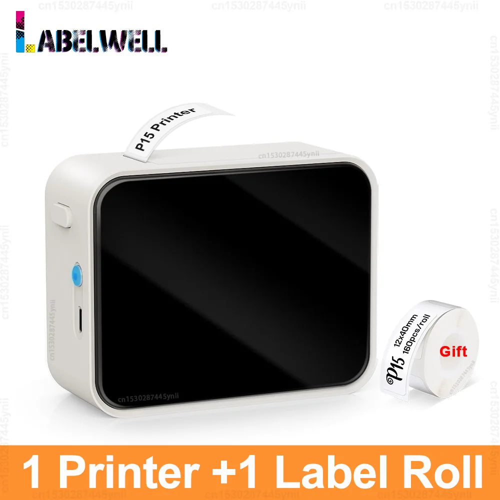 P15 Thermal Label Printer Similar as D11 D110 D101 Marklife P15 Mini Label Maker Handheld Label Machine with Adhesive Label Tape