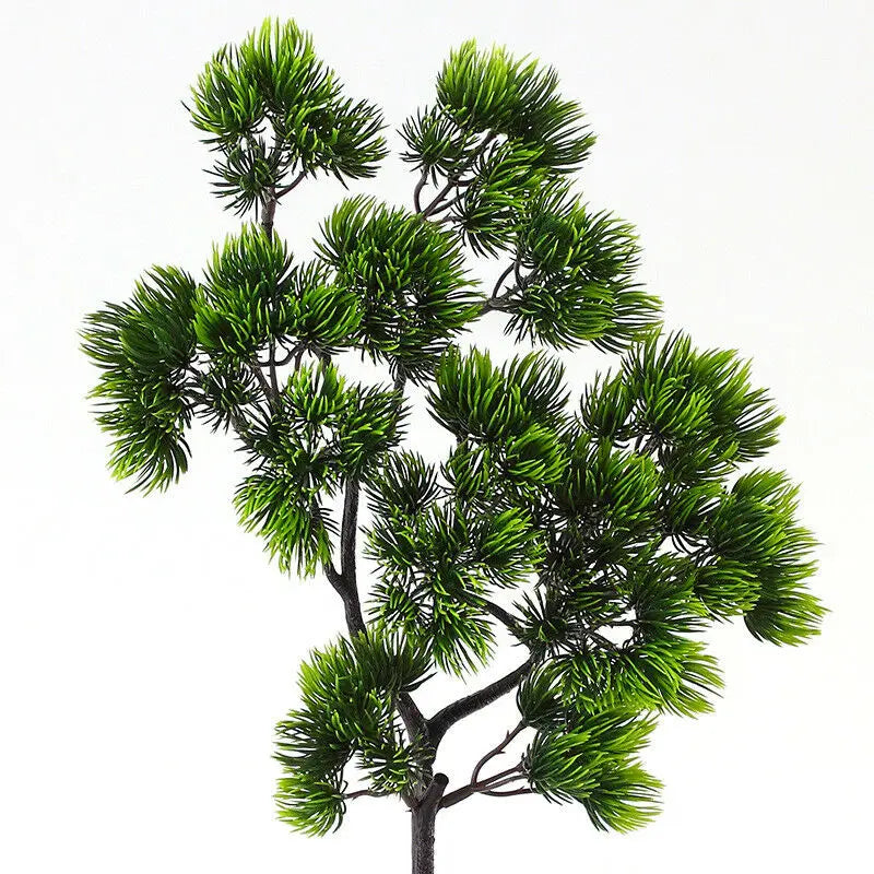 42cm Artificial Plant Pine Branch Green Leaves Fake Plants Home Pine Bonsai Accessories Wedding Flower Arrangement Decoration