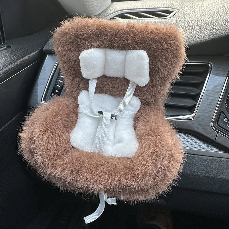 Labubu 15-17cm Doll Seat Labubu Doll Safety Seat Cute Doll Air Outlet Storage High-grade Car Interior Decoration Ornament Gifts