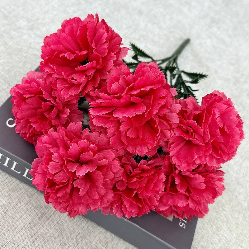 Artificial Chrysanthemums Fall Flowers Silk Orange Marigold Flowers Fake Mums Flowers for Wedding Autumn Day of The Dead