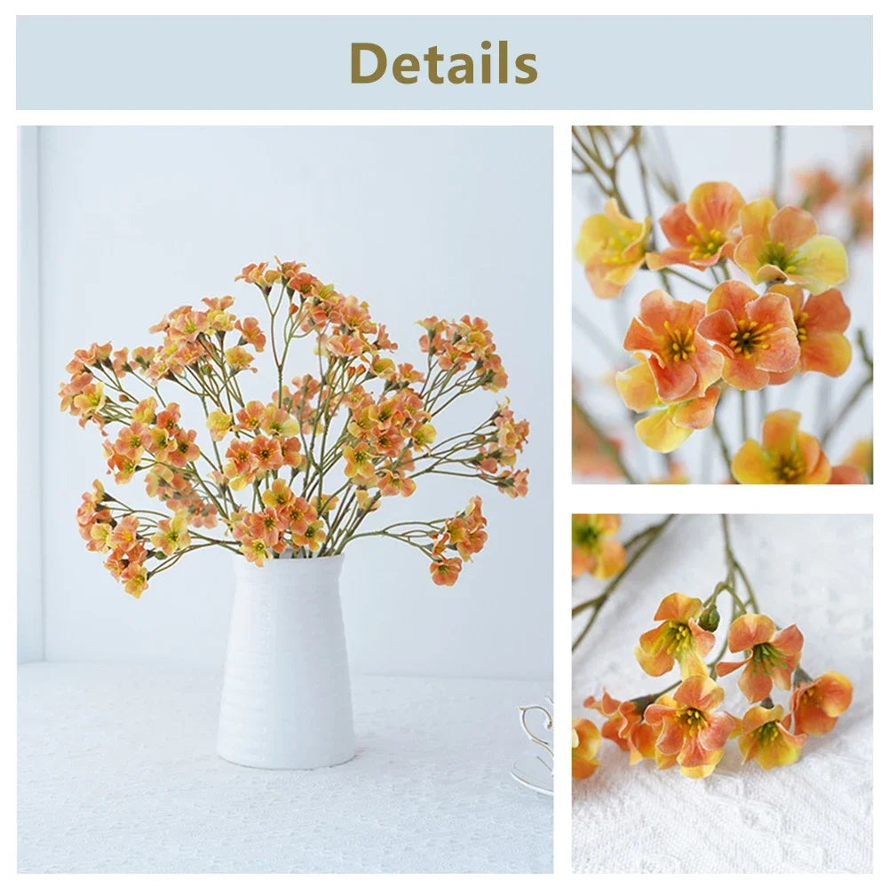 3Forks/Bouquet Artificial Flower Silk Carnation Flower Fake Flowers Decorative Flower for Mother's Day Gift Wedding Decor
