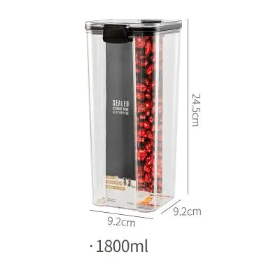 Transparent Food Storage Containers Kitchen Storage Airtight Cans Plastic Storage Boxes Stackable Food Storage Boxes