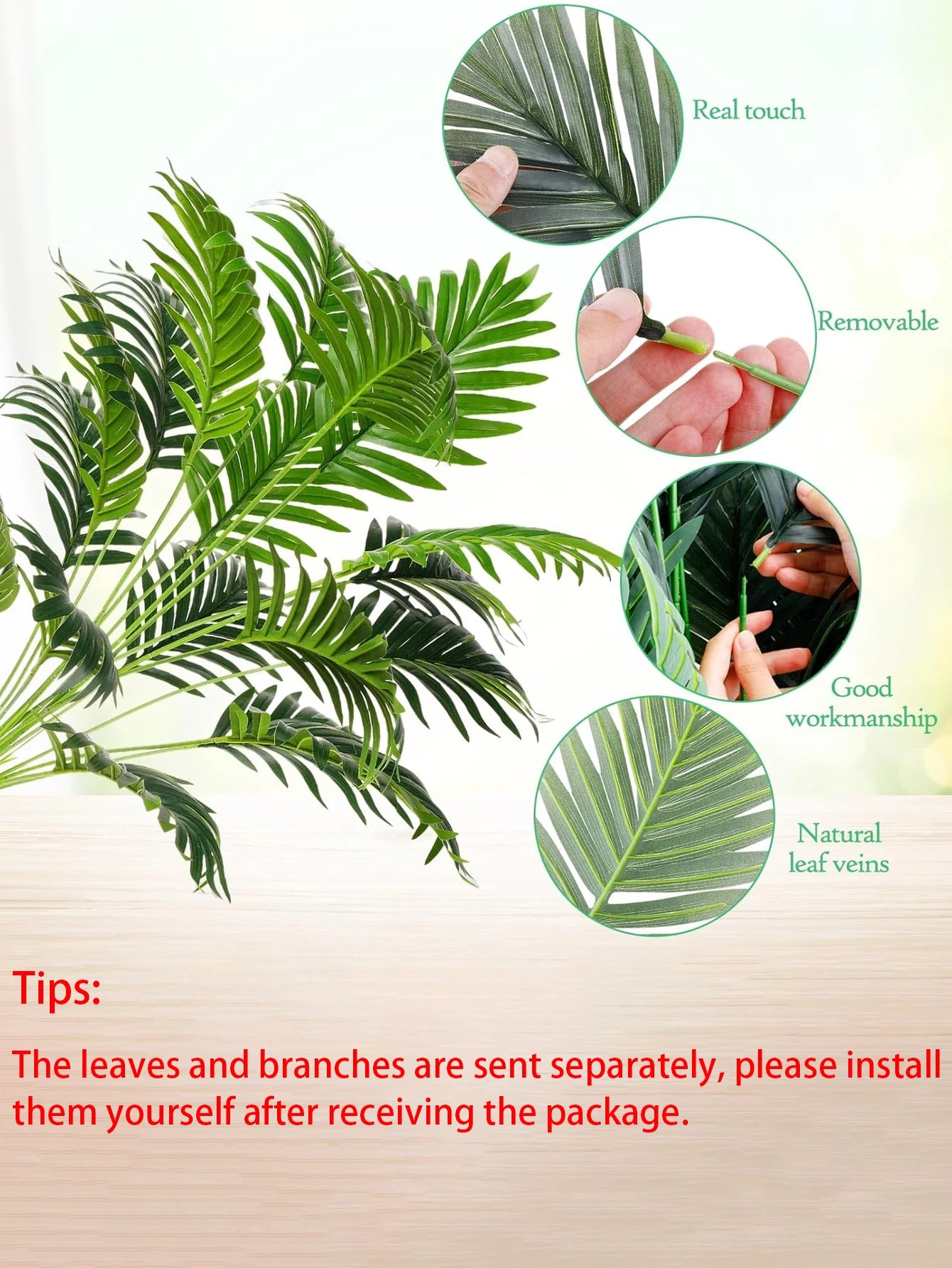 1pc 12/18/24 Leaves Artificial Plant Tropical Hibiscus Tree Indoor Decorative Green Plant Branch Bouquet Foliage Home Decoration
