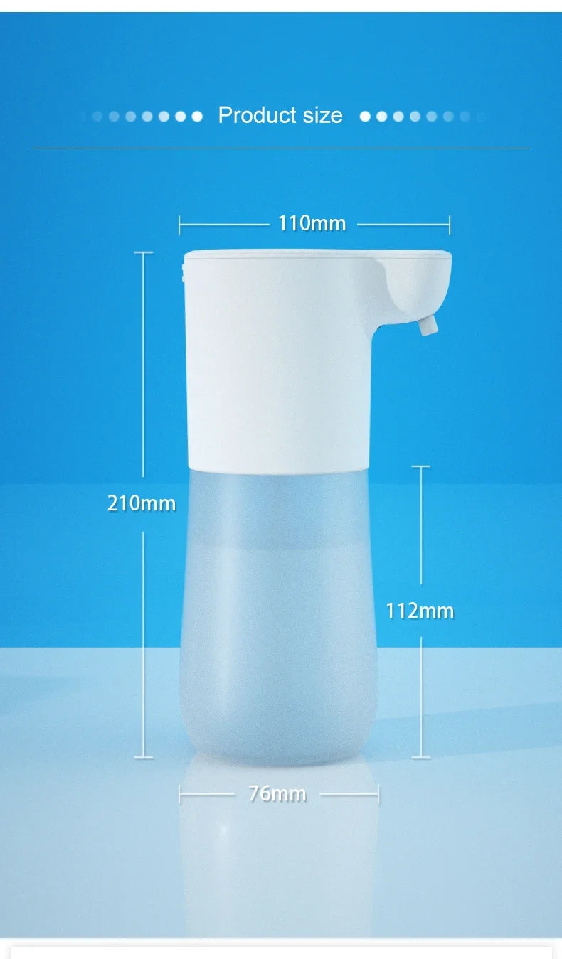 350ML Automatic Foam Soap Dispenser Bathroom Smart Washing Hand Machine USB Charging White ABS for Bathroom Toilet