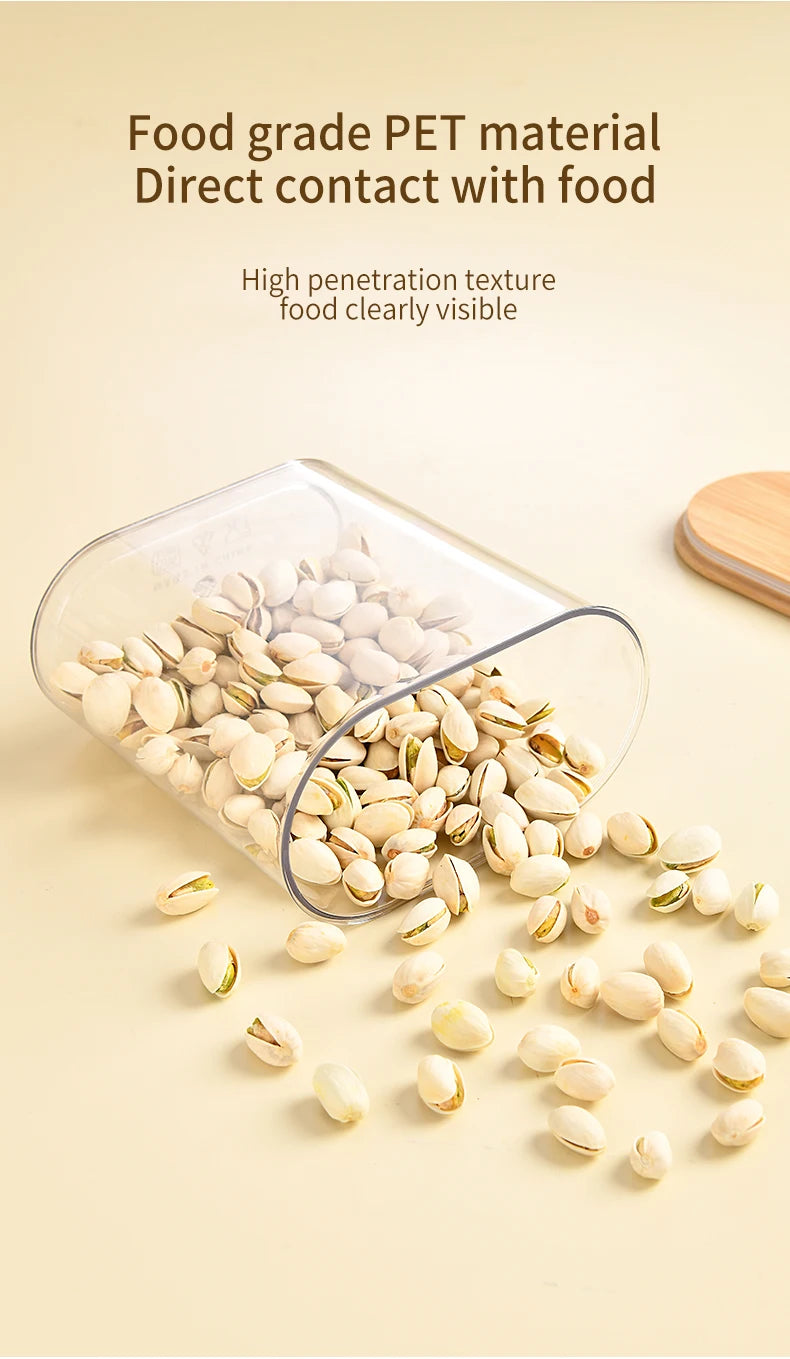 Storage Containers with Lids,Clear Food Jars Fits for Pantry,Coffee Bar,Airtight Canisters for Organizer Pasta,Sugar,Coffee Bean