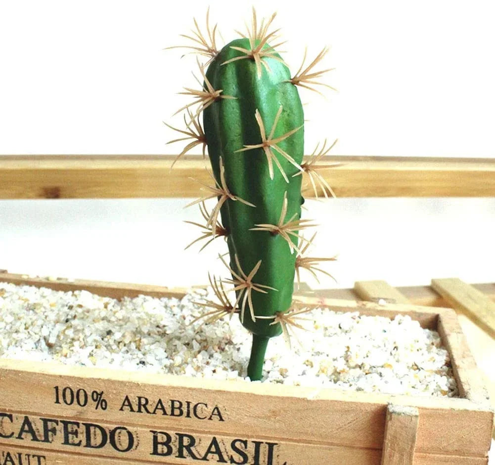 6pcs Artificial Cactus Decor Faux Plant Fake Succulents Plants Unpotted Indoor Home Décor Fake Cactus Stems DIY Decorations