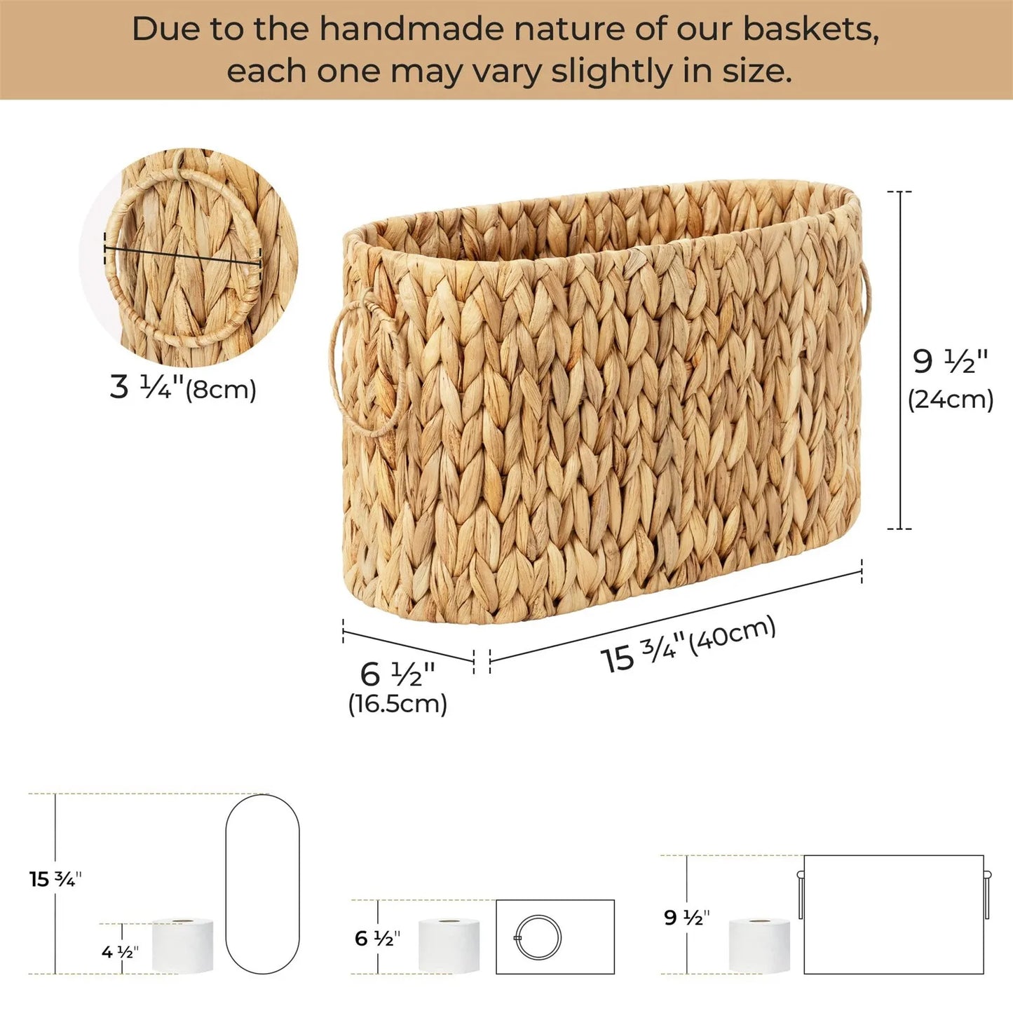 Portable Desktop Sundry Storage Basket Practical Bathroom Supplies Storage Basket Imitation Rattan Woven Rectangular Storage Box